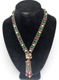 Louis Rousselet for Chanel Necklace Poured Glass Beads with Tassel 1930s - Image 1