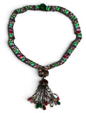 Louis Rousselet for Chanel Necklace Poured Glass Beads with Tassel 1930s - Image 2