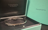 Tiffany 18k Diamond Lock Bangle Bracelet