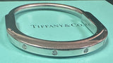 Tiffany 18k Diamond Lock Bangle Bracelet