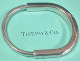 Tiffany 18k Diamond Lock Bangle Bracelet