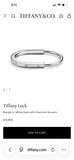 Tiffany 18k Diamond Lock Bangle Bracelet