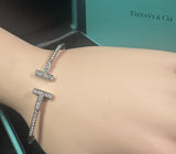 Tiffany 18k T-Wire Pave Diamond Bracelet