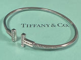 Tiffany 18k T-Wire Pave Diamond Bracelet