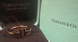 Tiffany 18k T-Wire Onyx T Ring