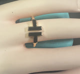 Tiffany 18k T-Wire Onyx T Ring