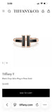 Tiffany 18k T-Wire Onyx T Ring