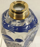 Hand Painted Gilt Silver Topped Perfume Bottle - Thomas Diller - 1844