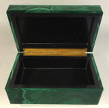 Vintage Finely Finished Hinged Malachite Trinket Box