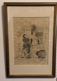 Louis Icart Original Artwork - WWI Soldier and French Girl ***