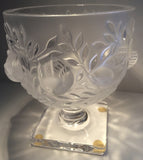 Lalique Elizabeth Frosted Crystal Vase