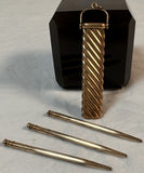 14k Yellow Gold Antique Three Mechanical Pencil Holder Pendant or Fob ***