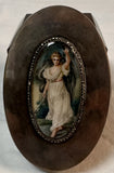 Sterling Silver Oval Box with Miniature Painting 1913 by Levi & Salaman of Birmingham ***
